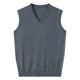 thumbnail image 1 of pstuiky Camiseta sin mangas para hombre, Suéter elástico de cuello redondo tejido en color liso para hombre Camisas para hombres m, 1 of 9