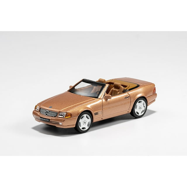 Modèle Réduit de Voiture 1/64 SL500 Véhicule de Luxe Classique Collection de Jouets en Métal avec Boîte d'Exposition pour Adultes Or Rose