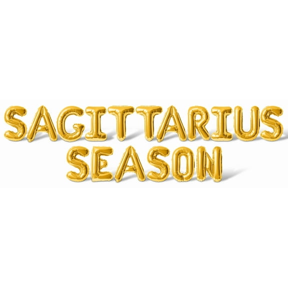 Letter Balloons - SAGITTARIUS SEASON 16" Inch Alphabet Letters Foil Mylar Balloon Sagittarius Birthday Party Banner (Gold)
