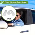 thumbnail image 2 of Moldura de ventana del pilar de la puerta Unique Bargains para Chrysler 200 2015-2019 Tono plateado Sticker anti rasguños para postes de pilar 6 Pcs, 2 of 7