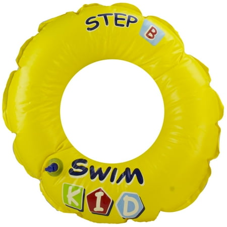 20" Yellow Swim Kid "Step B" Inflatable Swimming Pool Ring Inner Tube for Kids 3-6 Years