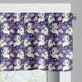 thumbnail image 3 of Ambesonne Unicorn Valance Pack of 2, Galaxy Magic Fantasy Animal, 54"X18", Indigo Lilac and Pink, 3 of 5