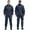 A Navy Blue, variant on renvena Men's Work Overalls One Piece Mechanics Workwear Long Sleeves Front Half Zipper Jumpsuit Orange M/165