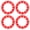 Red, variant on BIMZUC 4Pcs 6 Inch / 15.2 cm ATV Wheel Trim Hub Protection Decor Plastic Tires Decorative Rim Guard Universal for Go Kart Red