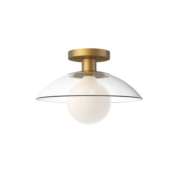 Alora Lighting Sf517112cl Francesca 12" Wide Semi-Flush Ceiling Fixture - Gold