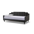 thumbnail image 1 of Edgar Channel Tufted Sofa Bed Daybed Jet Black, 1 of 10