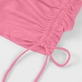 thumbnail image 3 of felwors High Waisted Yoga Shorts Ruched Drawstring Tummy Control Lifting Athletic Running Pink for Size L, 3 of 5