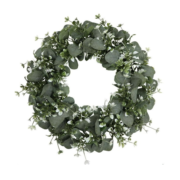 Guirnalda de otoño para exteriores, adornos navideños, decoración del hogar, grande, verde Estilo B
