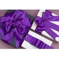 thumbnail image 3 of Joycrosso Purple Ribbon 3 Inch Wide Thick Fabric Ribbon, 50 Yards Double Faced Satin for Chair Sash Bows Making Bouquet Sewing Christmas Decoration, 3 of 7