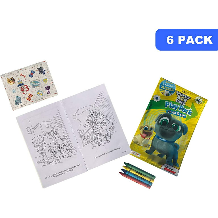 Grab and Go Play Packs Includes 2 Mini Crayons, Sticker, Coloring - Pa