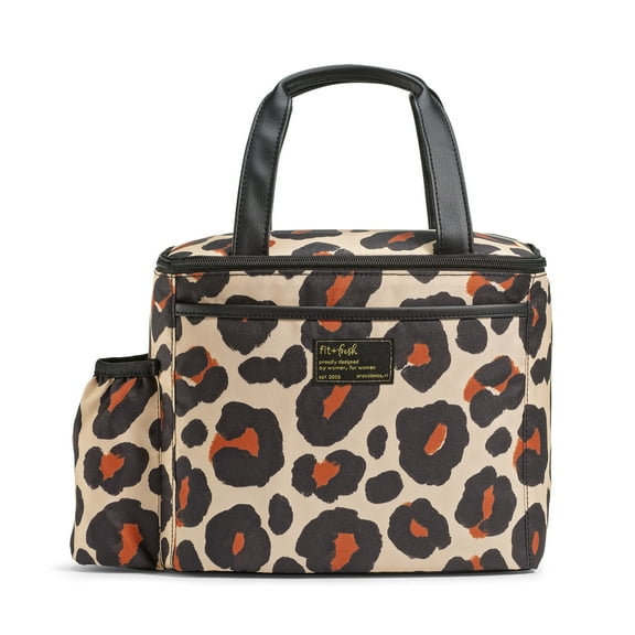 Fit   Fresh Mapleton Lunch Bag for Women, Lunch Cooler Tote, Reusable Insulated Lunch Bag, Leopard