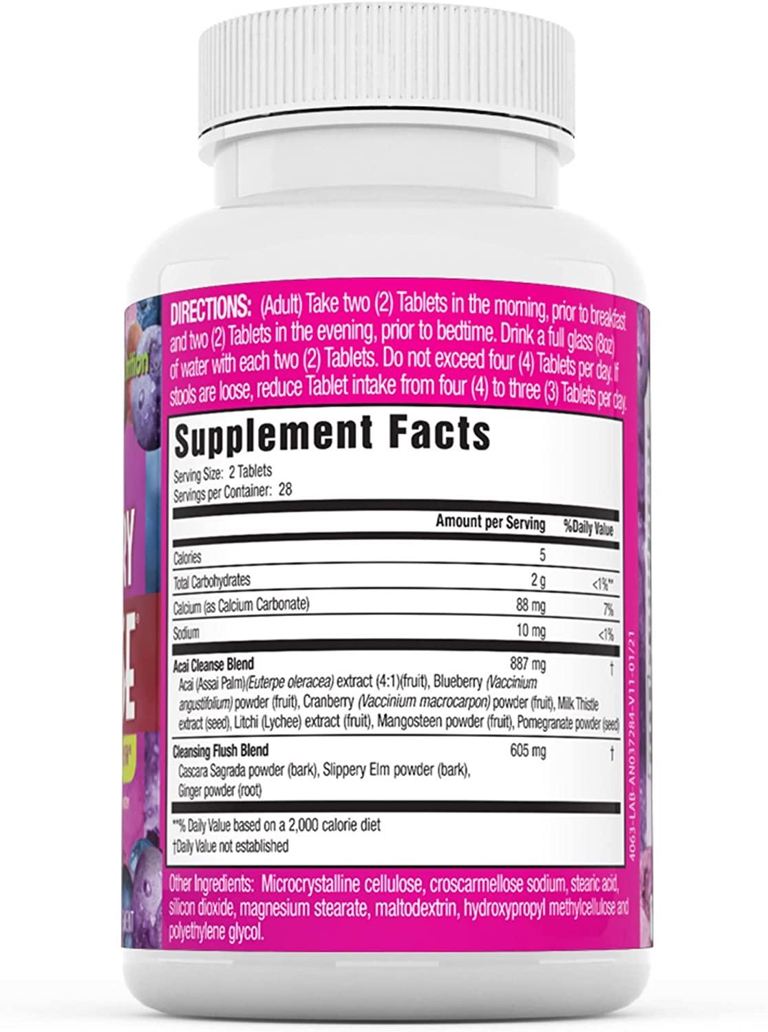 Applied Nutrition Acai Berry Cleanse Weight-Loss Support Flush Supplement Tablet, 56 Ct - image 5 of 7