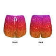 thumbnail image 4 of Disketp Rainbow Glitter Print Women's Shorts Workout Shorts for Athletic Gym Running Shorts with Phone Pockets Medium, 4 of 8