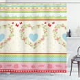 thumbnail image 1 of Ambesonne Shabby Flora Shower Curtain, Country Rose Hearts, 69"Wx70"L, Multicolor, 1 of 3