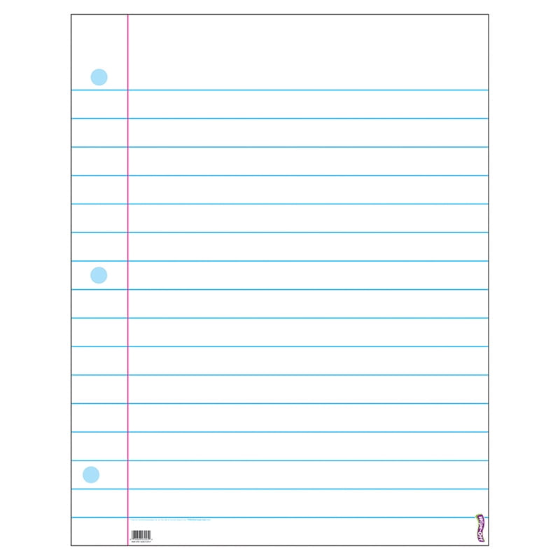 Notebook Paper Wipe-Off Chart, 22" x 28" | Bundle of 2 Each - Walmart.com