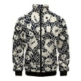 thumbnail image 4 of Chaqueta de cuello alto con estampado 3D de piel de serpiente de moda para hombre, abrigo de manga larga para ocio callejero, chaquetas de gran tamaño con cremallera, ropa de abrigo para hombre, 4 of 5
