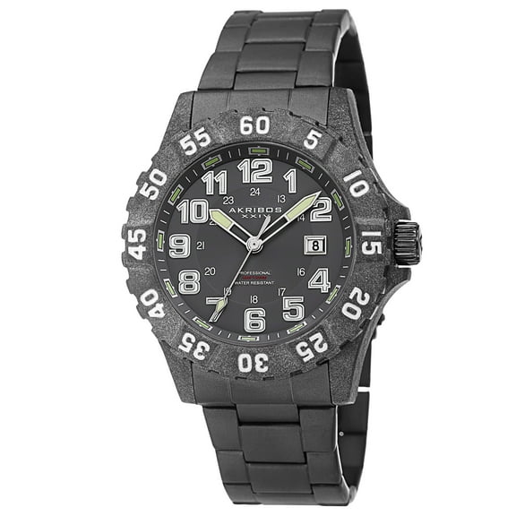 Men's Divers Quartz Stainless Steel White Bracelet Watch