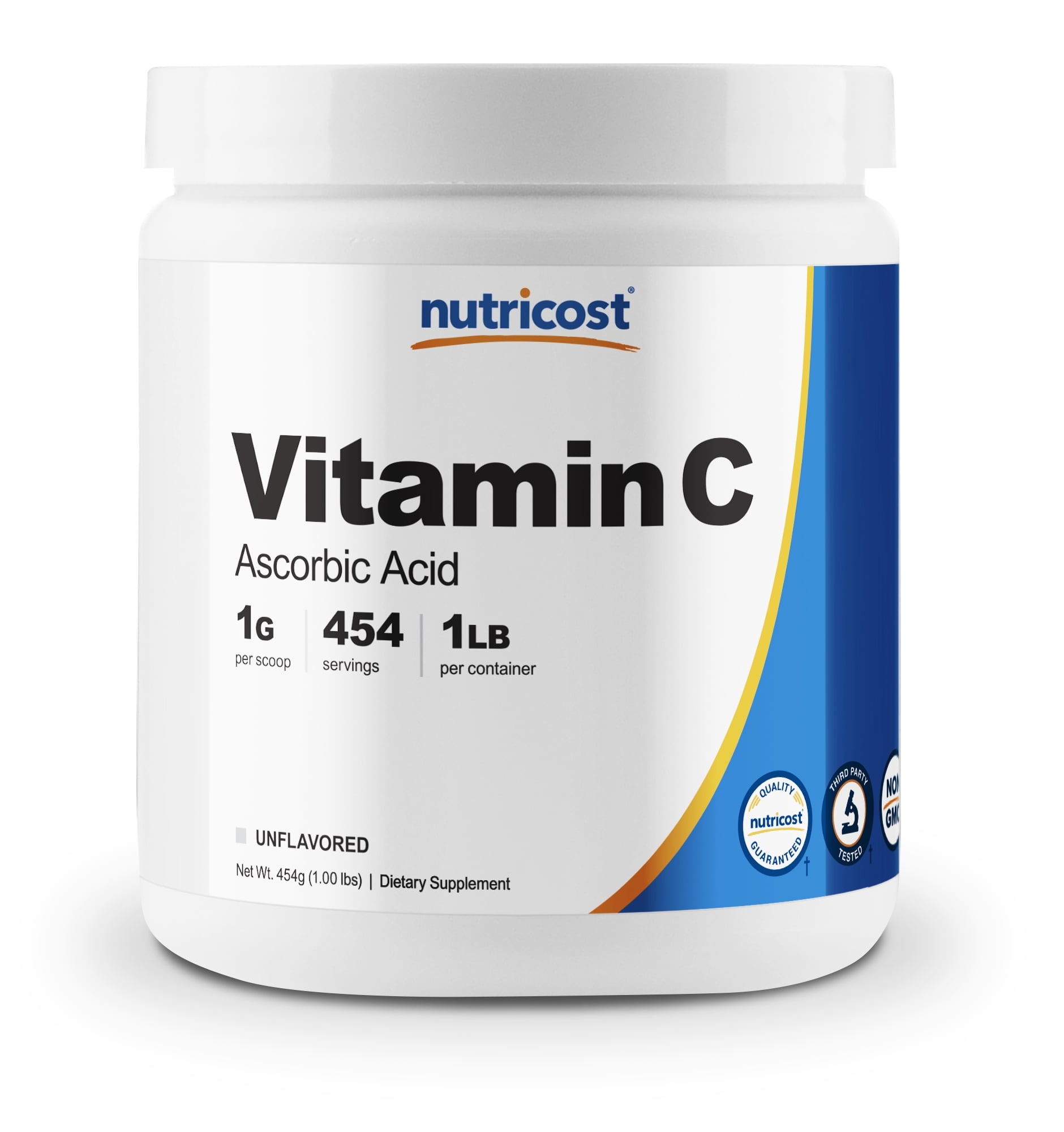 Nutricost Vitamin C (Ascorbic Acid) Powder 1LB Gluten Free, NonGMO