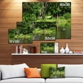 thumbnail image 3 of Bushes and Trees in River Bank - Landscape Canvas Art Print, 3 of 4
