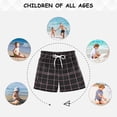thumbnail image 6 of Black Pink Grid Pattern Swim Trunks Quick Dry Beach Pool Board Shorts Lightweight Stylish Print Sizes 2T to XL, 6 of 8