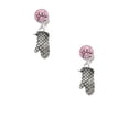 thumbnail image 2 of Delight Jewelry Silvertone Oven Mitt Pink Crystal Clip on Earrings, 2 of 5