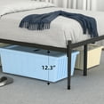 thumbnail image 6 of Phillipe Black Twin Metal Platform Bed with Upholstered Headboard - 12.3 in. Height, 6 of 6