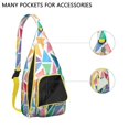 thumbnail image 2 of Abstract Art Sling Backpack - Modern Gallery Style Print Crossbody Bag, Fashionable for Work & School, 2 of 4