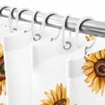 thumbnail image 6 of Shower Curtain 36"W x 72"L Fall Thanksgiving Sunflower Pumpkin Fabric Shower Curtains Set with Hooks Water Repellent Bathroom Curtains Machine Washable Bathroom Accessories, 6 of 6