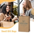 thumbnail image 2 of BagDream 100 Pack Brown Kraft Paper Bags, 5.25x3.75x8 inches Small Paper Gift Bags with Handles Bulk Shopping Bags for Father's Day, Birthday Wedding Party Favors Grocery Retail Business, 2 of 9
