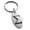 Silver, variant on Stainless Steel Sigma Mathematical Engraved Small Oval Charm Keychain Keyring