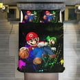 thumbnail image 7 of Luigi Mario 3 Piece Bedding Sets Decor Comforter Sets With One Duvet Cover Two Pillowcases, 7 of 7