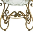 thumbnail image 4 of DecMode 21" x 14" Clear Glass Kitchen Serving Bowl with Gold Metal Scroll Base, 1-Piece, 4 of 11
