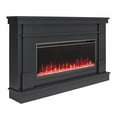 thumbnail image 4 of Waverly Wide Mantel with Linear Electric Fireplace &amp; Crystal Ember Bed, Black, 4 of 9