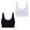 White, variant on BVOFAR Womens No Underwire Full Coverage Padded Bras Plus Size Soft Comfy Bra Push Up Everyday Sports Bras 2 Pcs