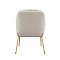 thumbnail image 4 of Contemporary Upholstered Metal Accent Chair - Cream / Gold, 4 of 5