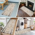 thumbnail image 5 of Vintage Wood Grain 2'x6' Runner Rugs for Hallway Kitchen Bedside Non Slip Washable, Farmhouse Country Door Retro Entryway Rug Runners with Rubber Backing, Long Carpet Runner for Laundry Room, 5 of 8
