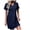 Navy womens dresses, variant on Wycnly Womens Dresses Plus Size Casual Lightweight Comfy Loose Tunic Tshirt Dresses Summer Solid V-Neck Short Sleeve Formal Mini Dress Navy l