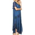 thumbnail image 3 of Sakkas Watercolor Palm Tree Tank Caftan Dress - Navy - One Size, 3 of 5