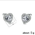 thumbnail image 2 of CILENON Women Light Jewelry Love Diamond Earrings Female Niches Design Crystal Earrings Jewelry (F,One Size), 2 of 6