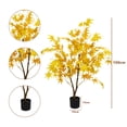 thumbnail image 3 of Artificial Maple Tree, 3.9ft/4.9ft/5.9ft Fake Potted Maple Tree with Planter Large Faux Tree Indoor For Farmhouse Home Wedding Floor Living Room Decoration, 3 of 7