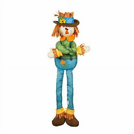 Evergreen Flag Beautiful Autumn Plush Boy Scarecrow Post Hugger Décor