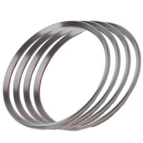 Worgeous  4 Pcs Hubcap Decorative Ring Tire Wheel Caps Custom Fitted Silver