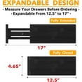thumbnail image 3 of SpaceAid Bamboo Dresser Drawer Dividers 6 Pack, 4.65“ High Adjustable 12.5“-17” Drawer Organizers for Clothing, Black, 3 of 5