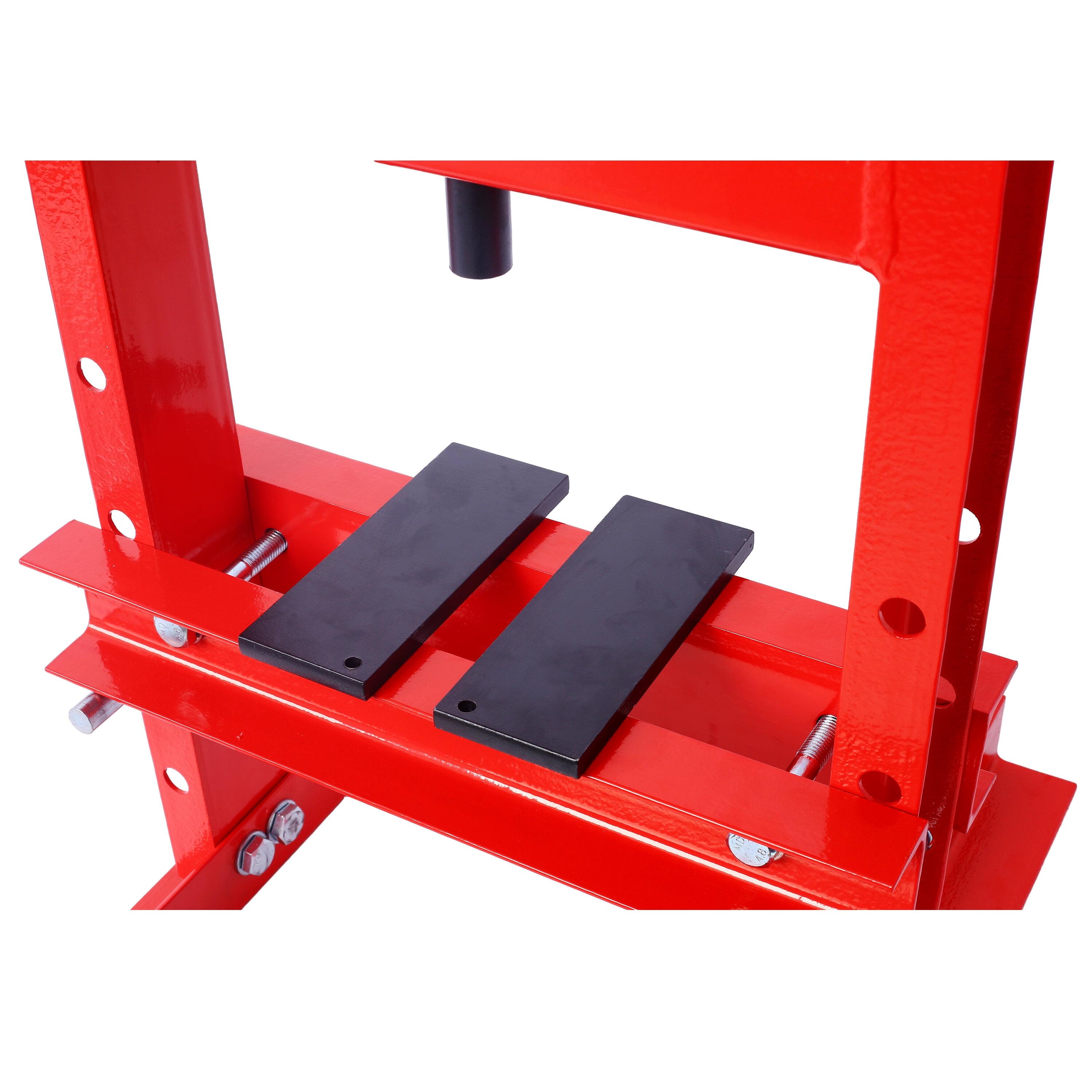 , Hydraulic 6 Ton H-Frame Garage Floor Adjustable Shop Press with Plates, 6T,red, Red ,Steel ,