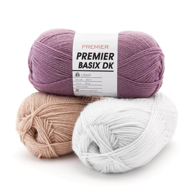 Basix DK Weight Yarn, 100% Acrylic, Lightweight and Soft, Ideal
