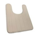 thumbnail image 2 of Oiur U-Shaped Floor Mat Wear Resistant Non-Slip Super Water Absorption Easy to Clean Fast Dry Bathroom Toilet Mat,Beige, 2 of 8
