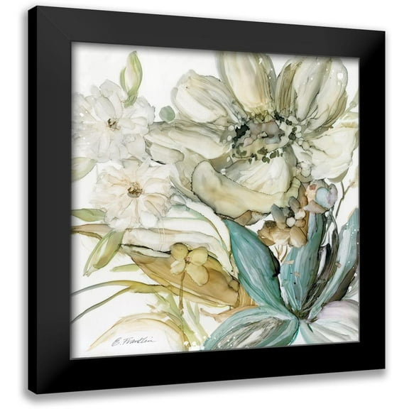 Franklin, Elizabeth 12x12 Black Modern Framed Museum Art Print Titled - Seaglass Garden 2