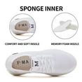 thumbnail image 6 of HOBIBEAR Walking Sneakers Women Arch Support Workout Shoes Lace Up Tennis Sneakers White US 6, 6 of 7