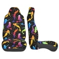 thumbnail image 2 of LAKIMCT Rainbow Mermaids Car Seat Covers Vehicle Front Seat Covers Universal Fit Seat Protector, 2 of 9
