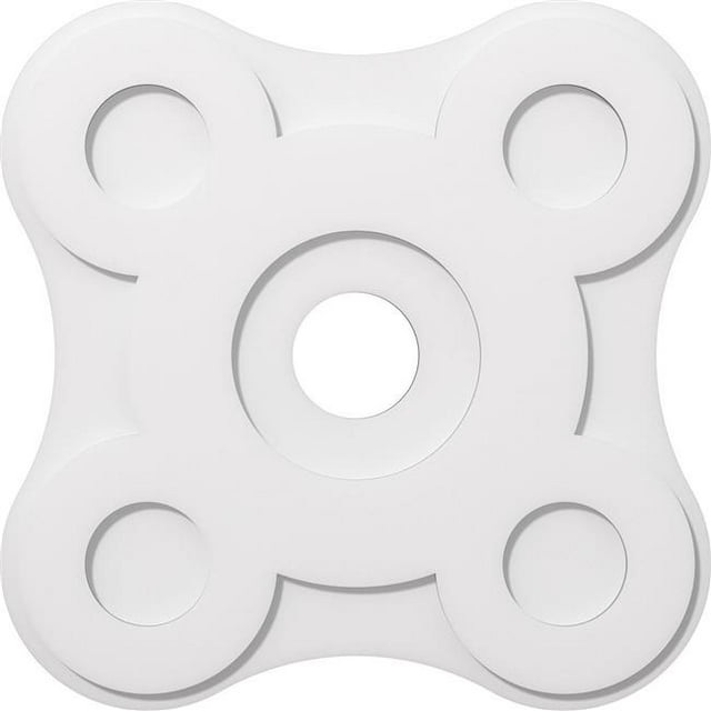 Ekena Millwork CMP28LA-05000 28 Po OD x 5 Po ID Carré Luna Architectural Grade PVC Contemporain Plafond Médaillon